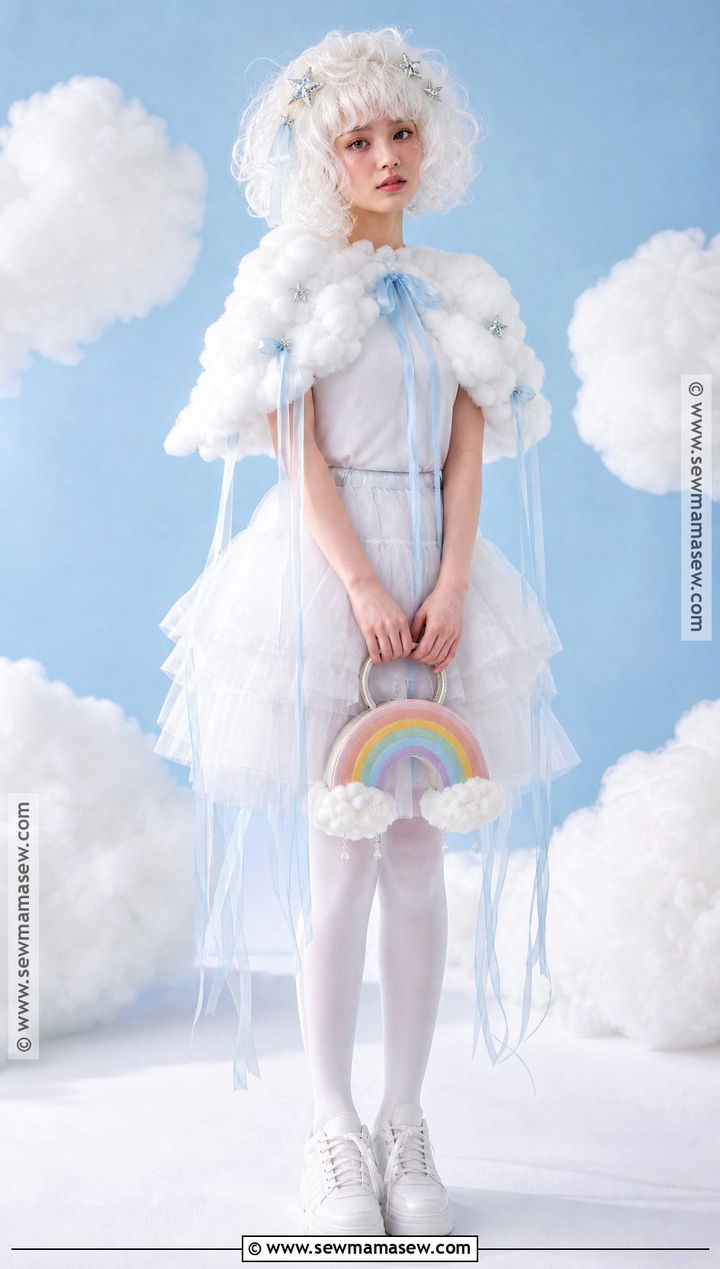 Cloud Costume With White Tulle - 50 costume ideas