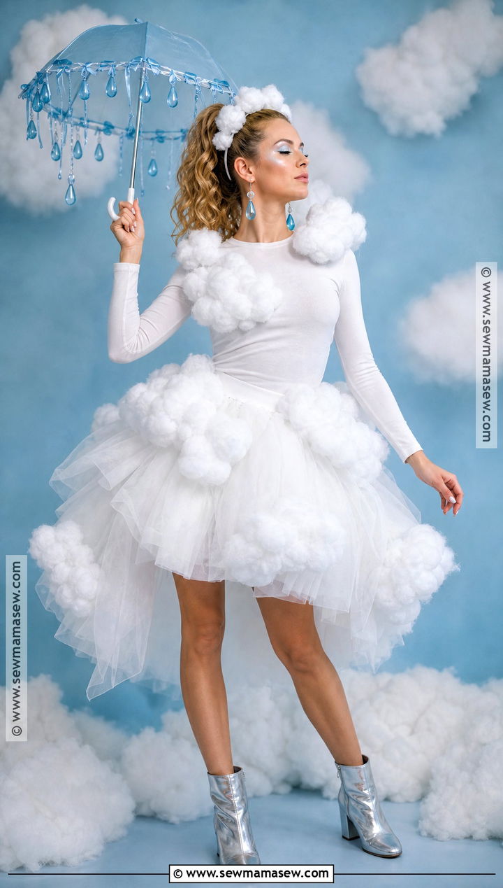 Cloud Costume With White Tulle - 35 Halloween Costume Ideas for Women