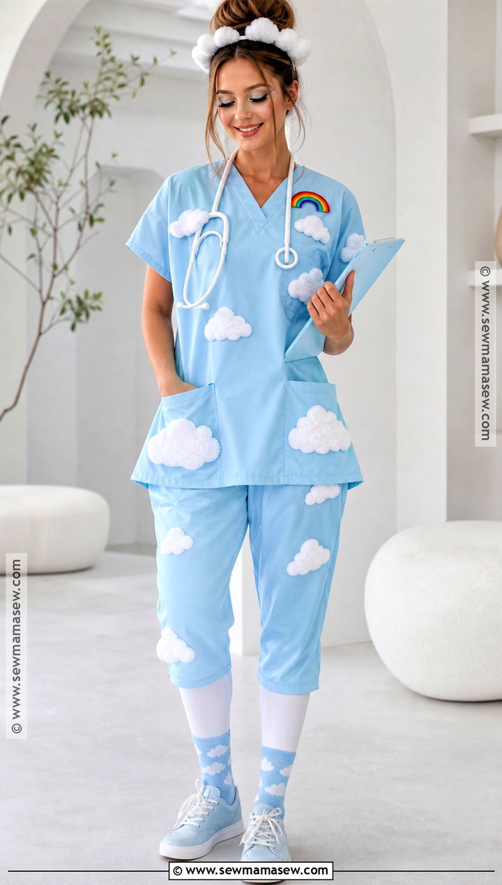 Cloud Nurse Costume - 30 nurse outfit halloween ideas