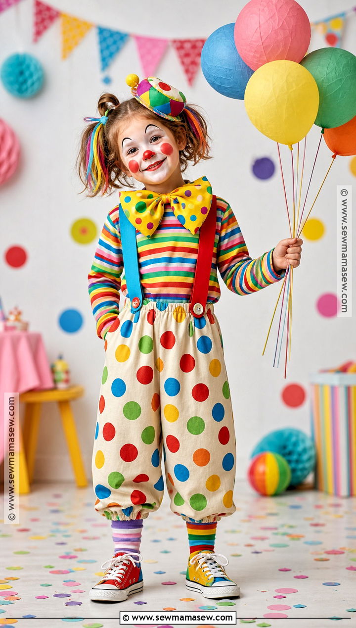 Clown Costume With Colorful Suspenders - 30 best fancy dress costumes for kids