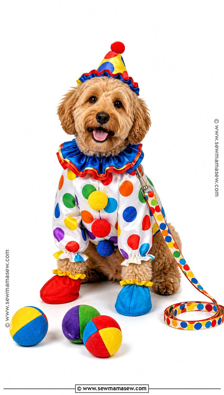 Clown Dog Costume - 40 dog costumes