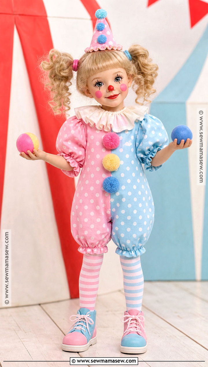 Clown Doll Costume - 40 doll halloween costume ideas