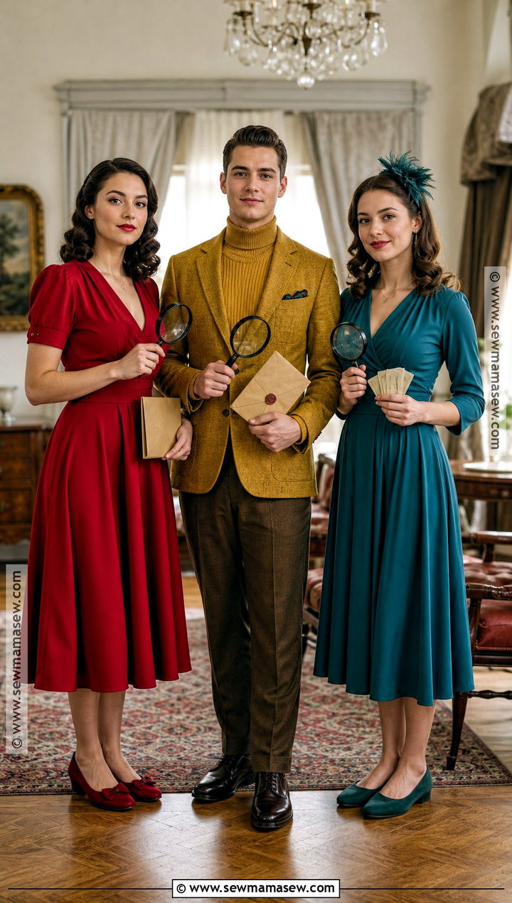Clue Character Trio Costume - 40 3 people halloween costumes