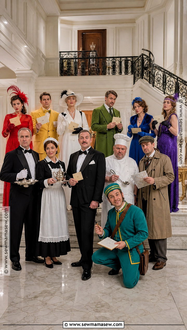 Clue Mansion Cast Group Costume - 30 clue character costumes