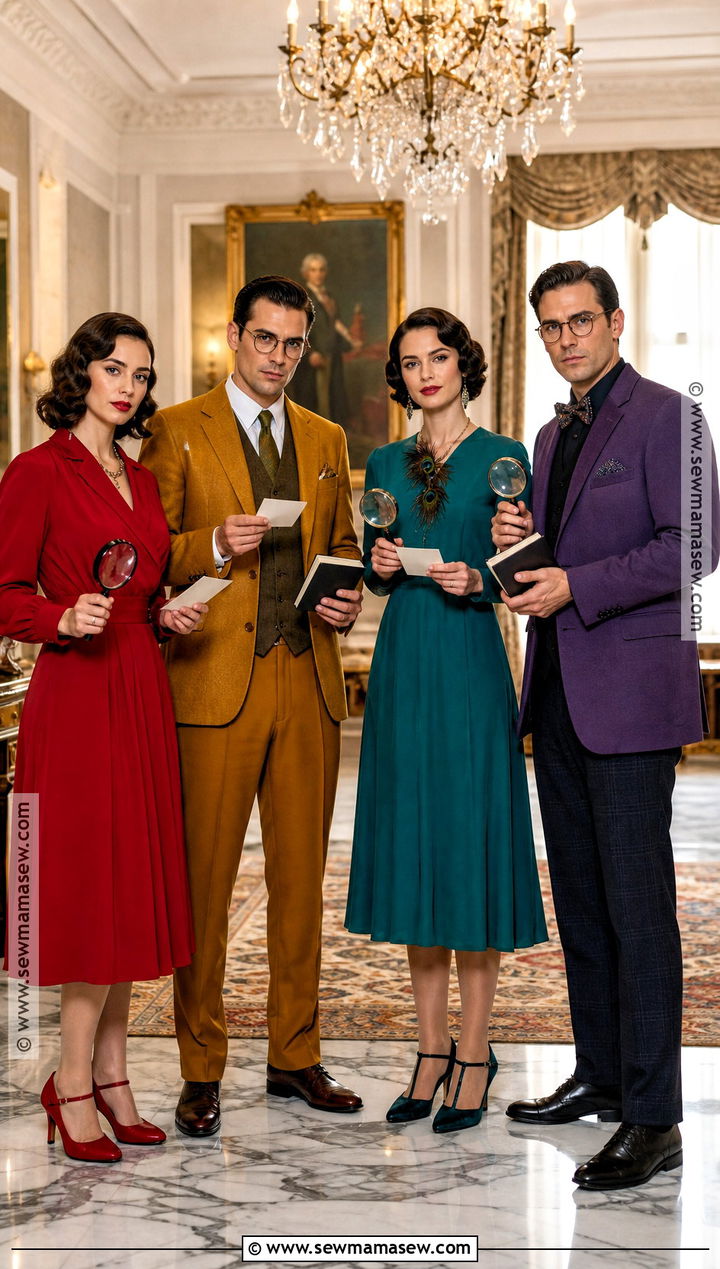 Clue Suspects Group Costume - 35 costumes for 4