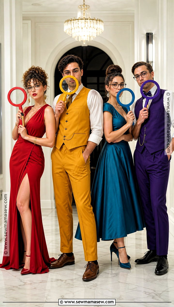Clue Suspects Group Costume - 30 costume ideas for 4 for friends