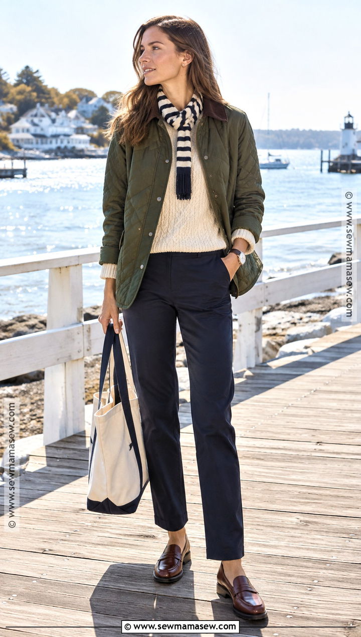 Coastal Autumn Fisherman Sweater And Chinos Outfit - 20 autumn clothing aesthetic ideas