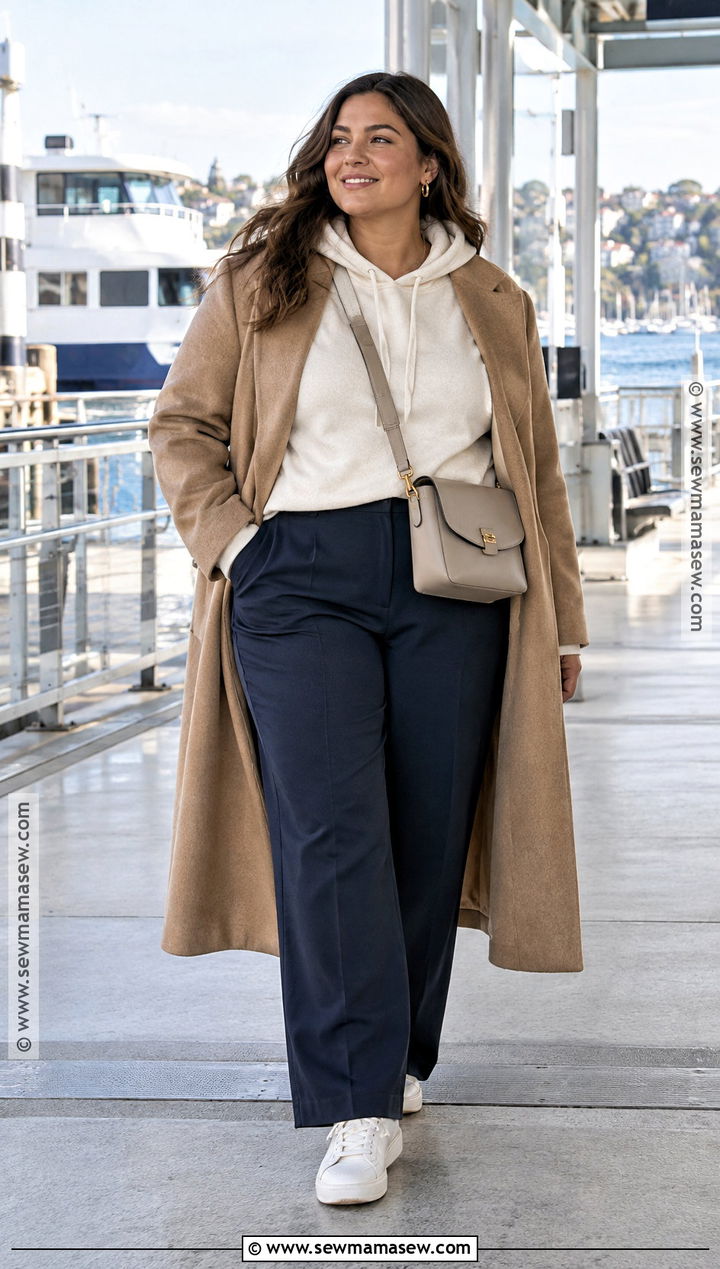 Coastal Hoodie and Tailored Pants Fall Outfit - 25 Coastal Fall Outfits