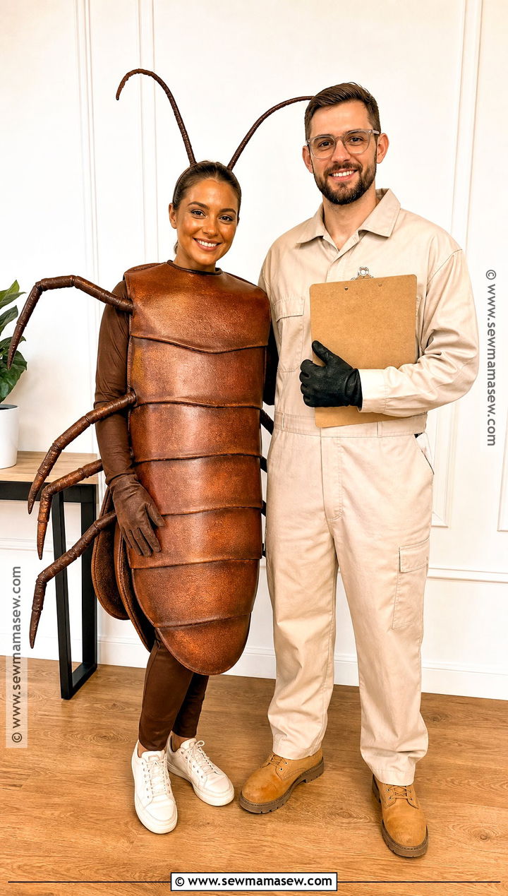 Cockroach And Exterminator Couple Costume - 30 Cockroach Costume Ideas