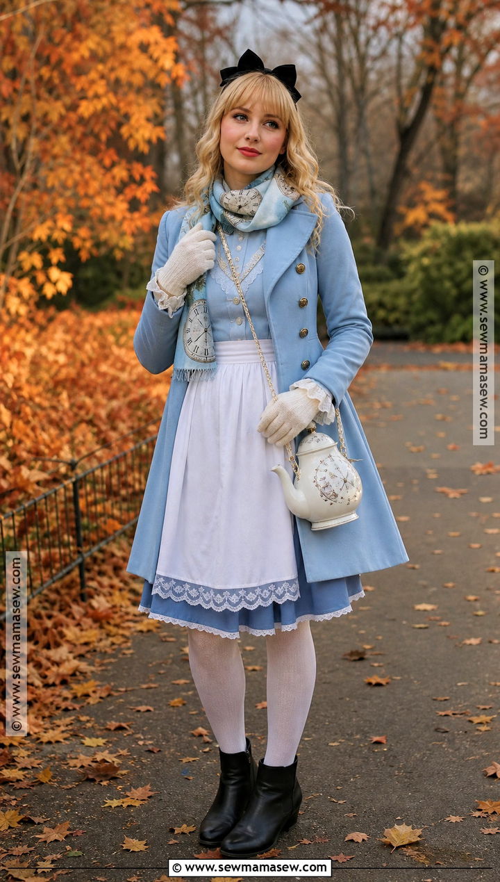 Cold Weather Alice Costume With Blue Coat - 40 alice costume ideas