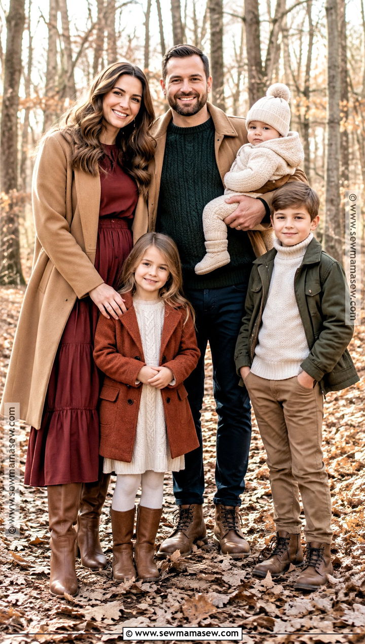 Cold Weather Autumn Family Photoshoot Outfit - 25 autumn family photoshoot outfits