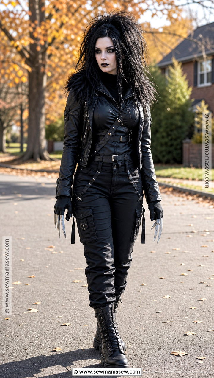 Cold Weather Edward Scissorhands Costume With Layers - 30 Edward Scissorhands Costume Ideas for Women