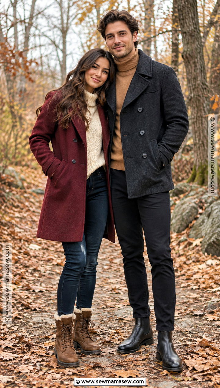 Cold Weather Fall Couples Photoshoot Outfit - 25 fall couples photoshoot outfits