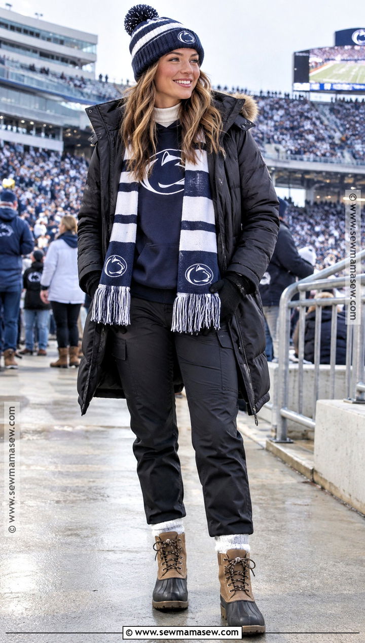 Cold Weather Fall Football Gameday Parka Outfit - 15 fall gameday outfit football ideas