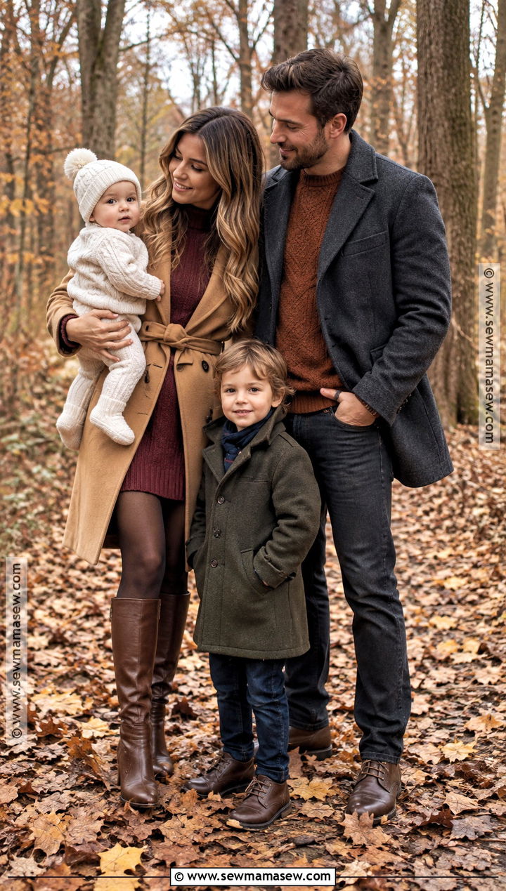 Cold Weather Family Fall Photoshoot Outfit - 25 family fall photoshoot outfits