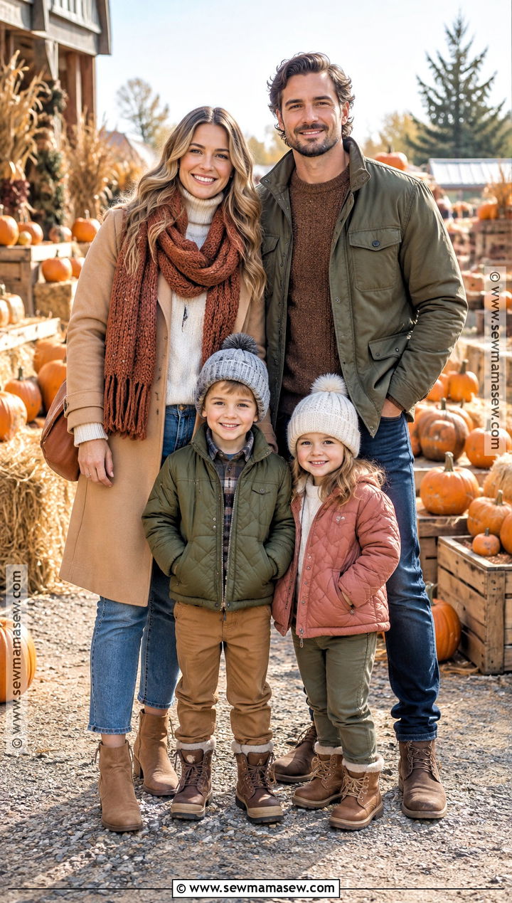 Cold Weather Family Pumpkin Patch Outfit - 15 fall pumpkin patch outfit ideas for family