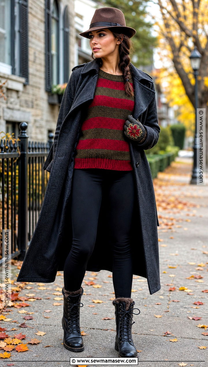 Cold Weather Freddy Krueger Costume With Trench Coat - 40 freddy krueger costume ideas for women
