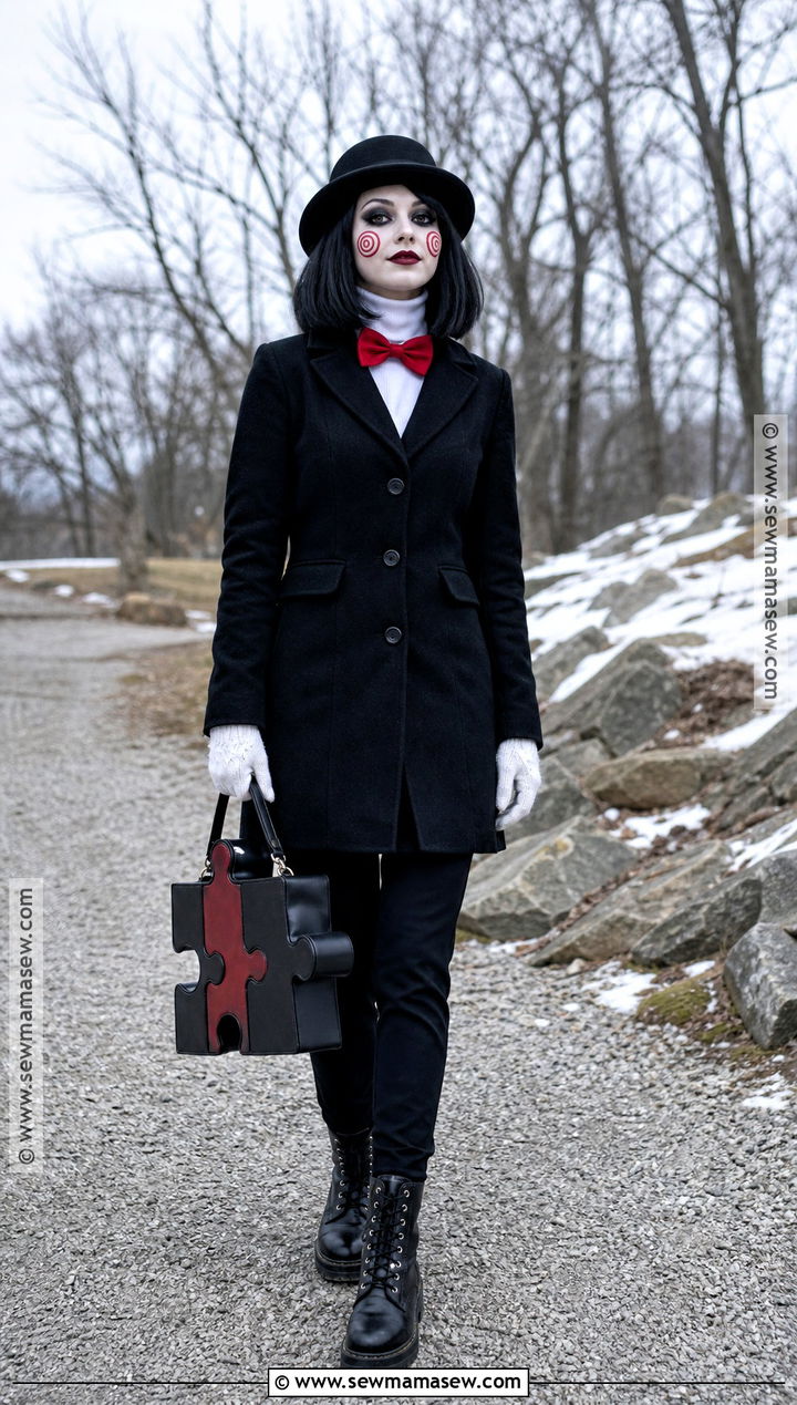 Cold Weather Jigsaw Costume With Coat - 40 jigsaw costume ideas for women