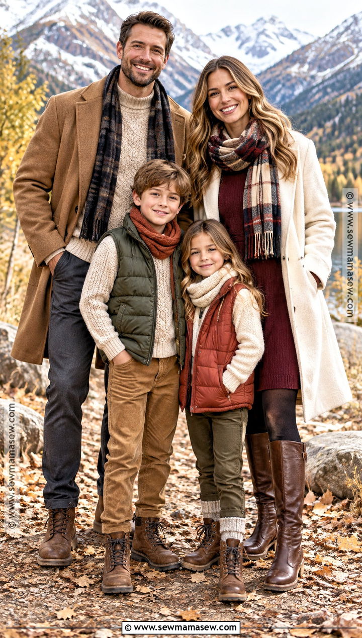 Cold Weather Layered Fall Family Outfits - 25 fall family outfits