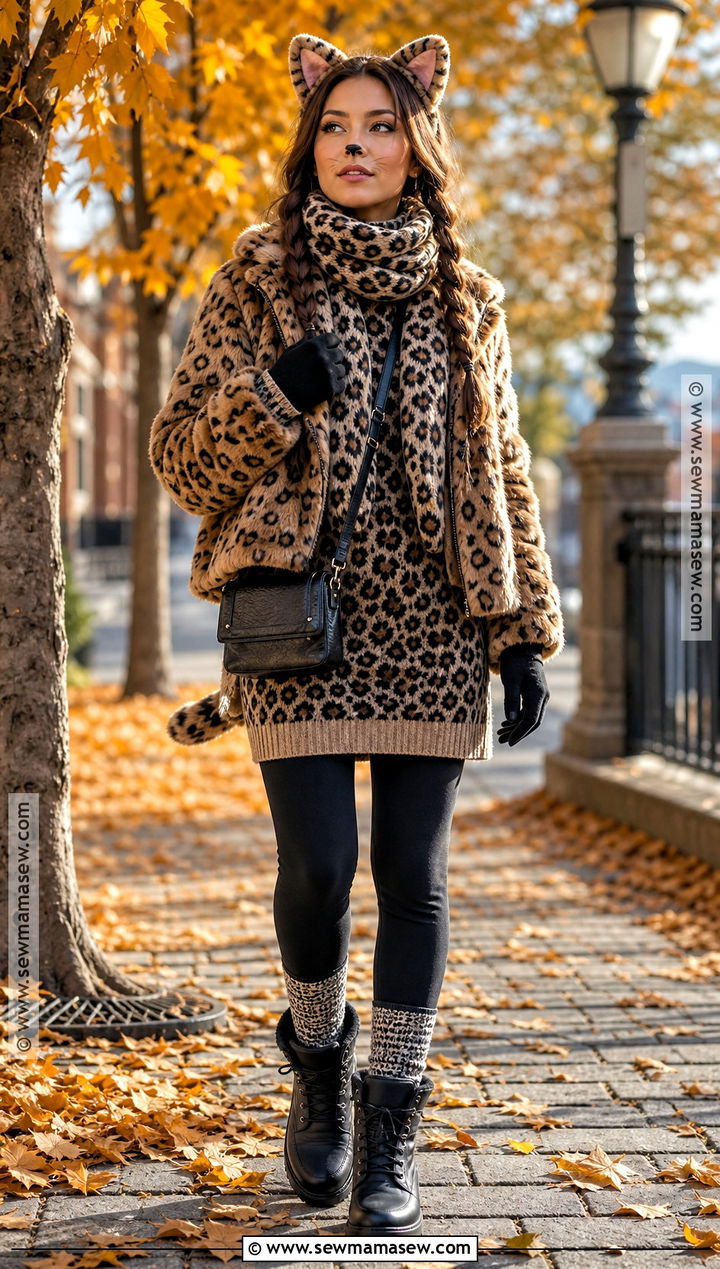 Cold Weather Leopard Costume - 35 Leopard Costume Ideas for Women