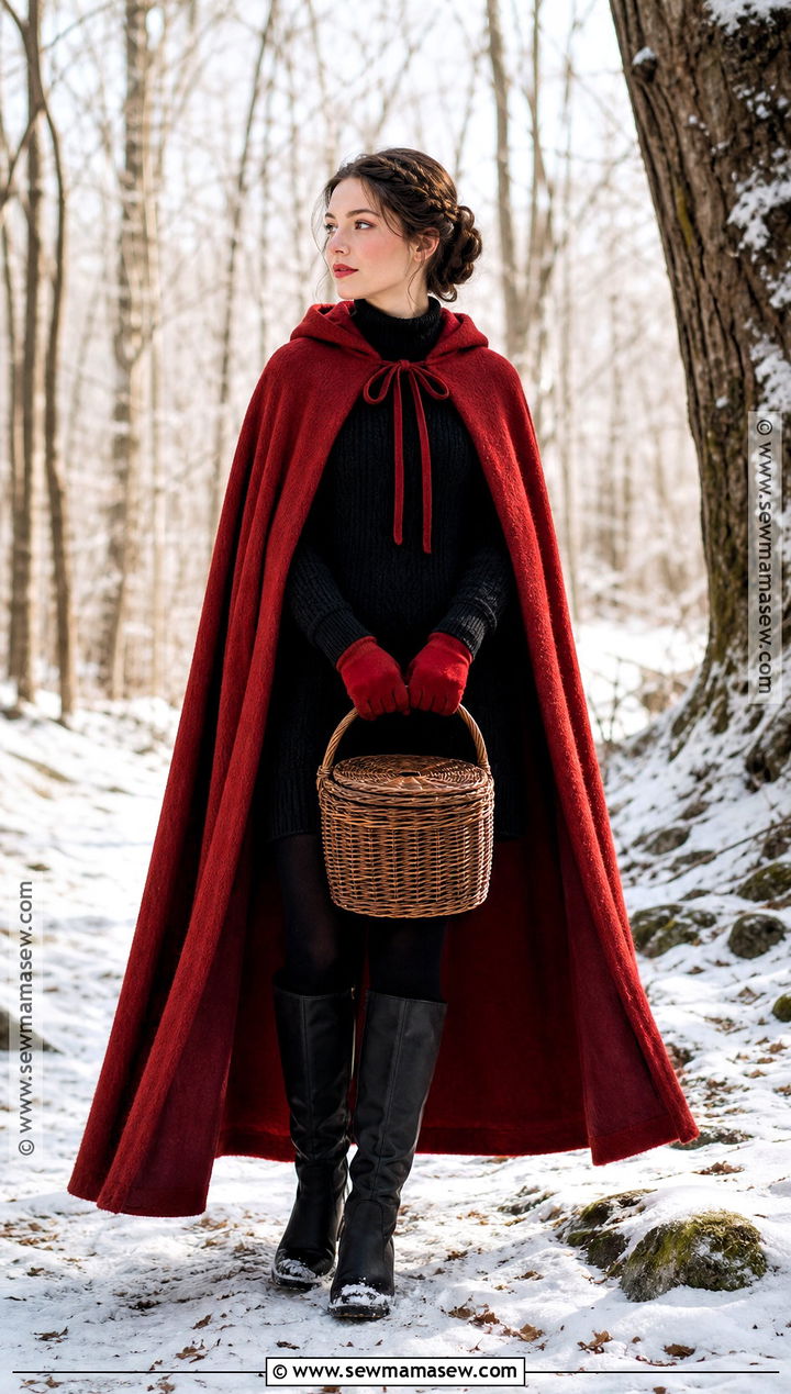 Cold Weather Little Red Costume - 30 Little Red Costume Ideas