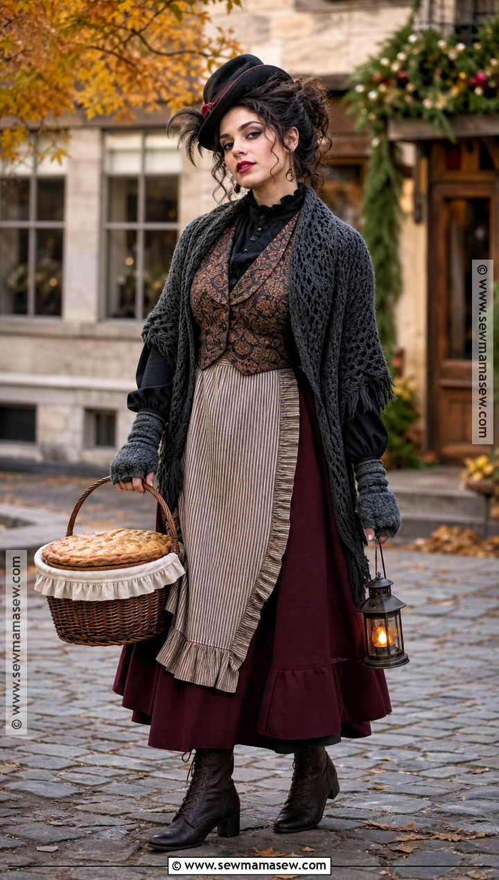 Cold Weather Mrs Lovett Costume With Shawl - 30 mrs lovett costume ideas