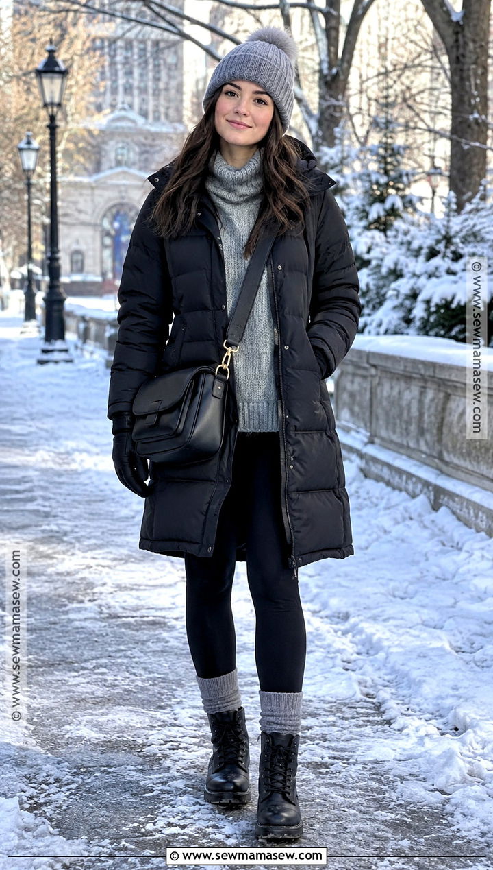 Cold Weather November Puffer Coat Outfit - 20 Outfits For November
