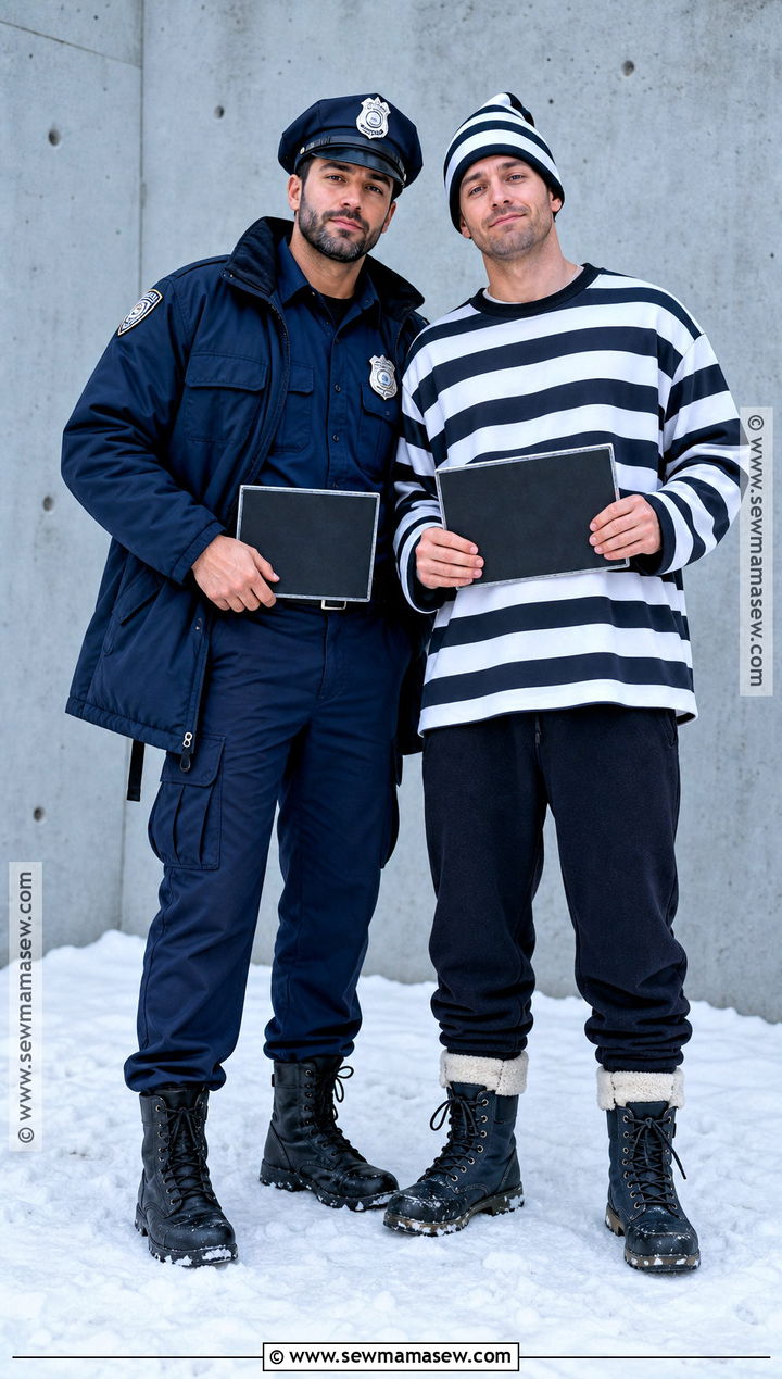 Cold Weather Police And Prisoner Costume - 35 police and prisoner costume ideas