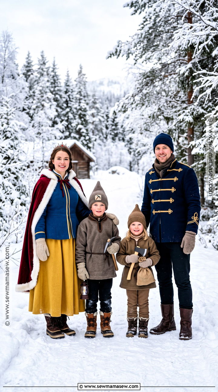 Cold Weather Snow White Family Costume - 30 snow white family costume ideas