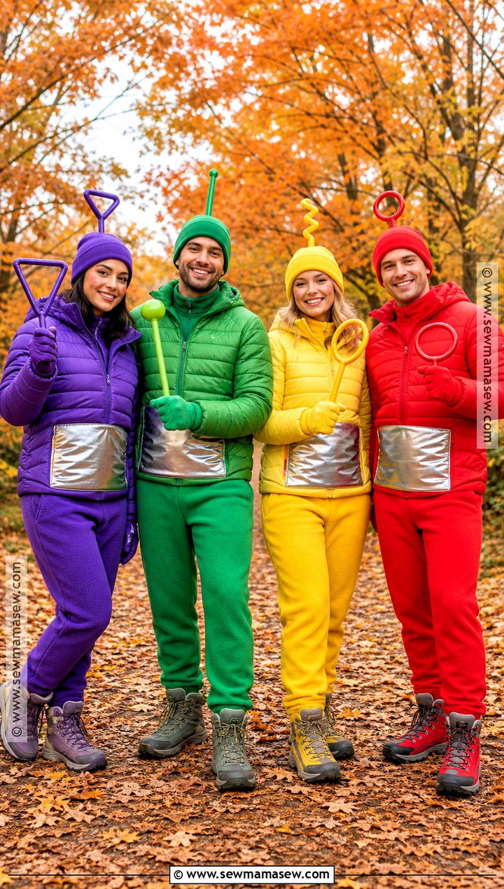 Cold Weather Teletubbies Group Costume - 40 teletubbies costume ideas