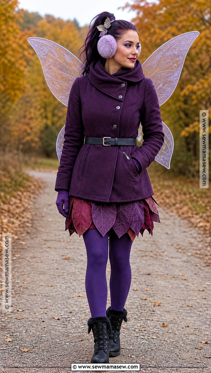 Cold Weather Vidia Costume With Purple Coat - 35 vidia costume ideas