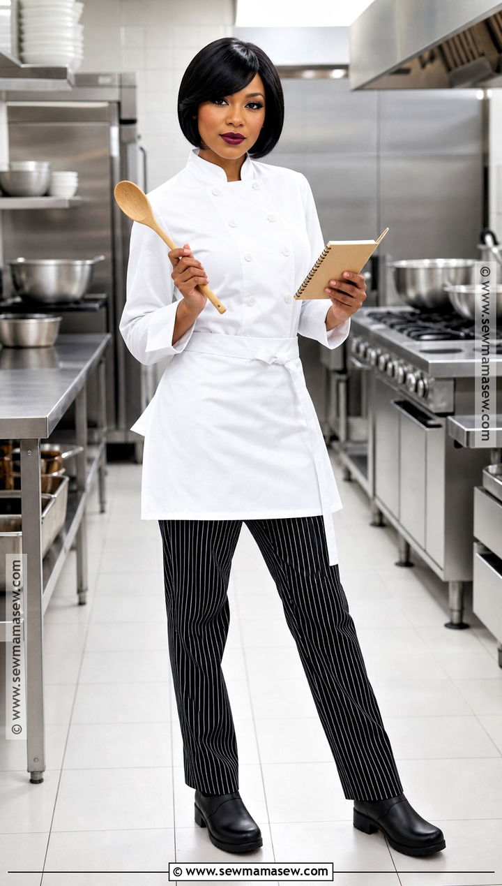 Colette Chef Costume With Striped Pants - 30 Chef And Ratatouille Costume Ideas