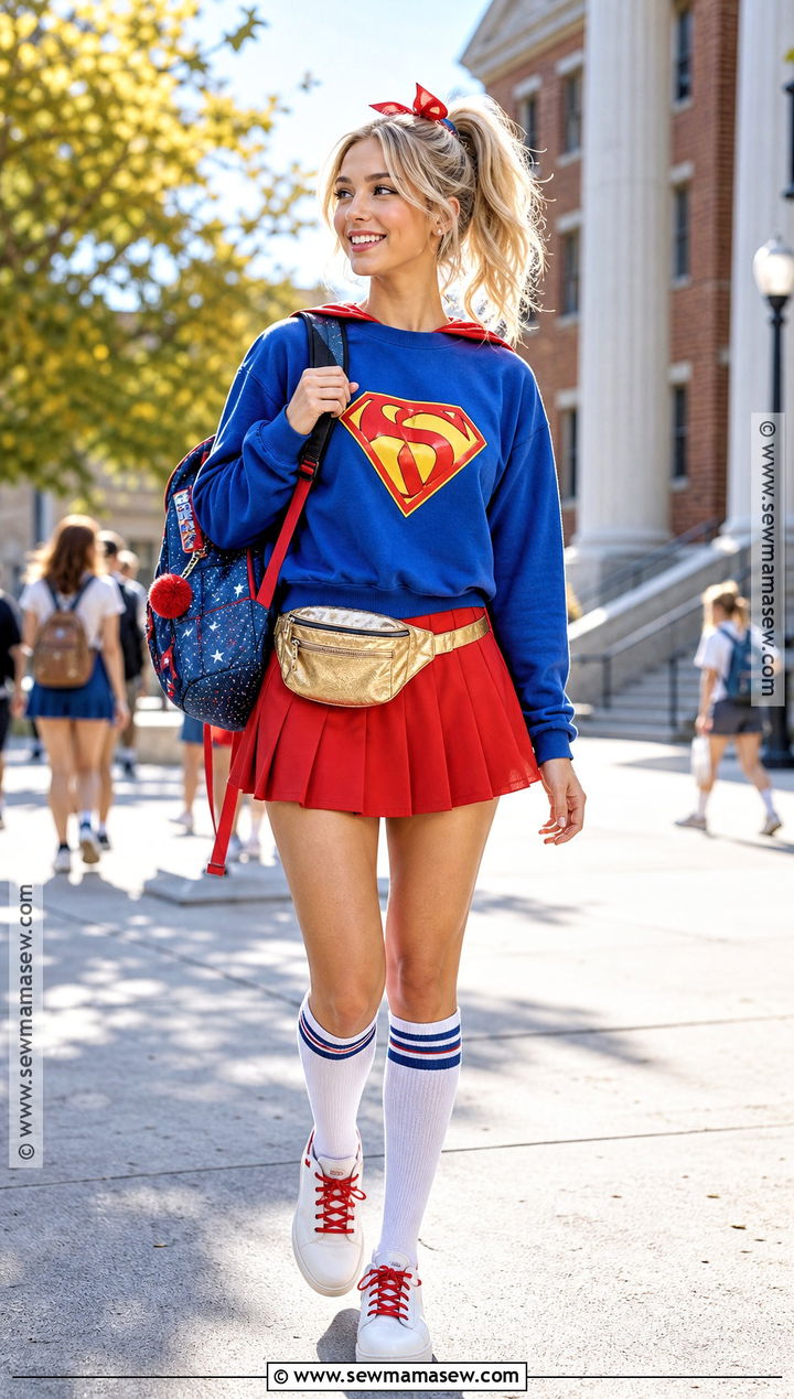College Supergirl Costume - 30 Supergirl Halloween Costume Ideas