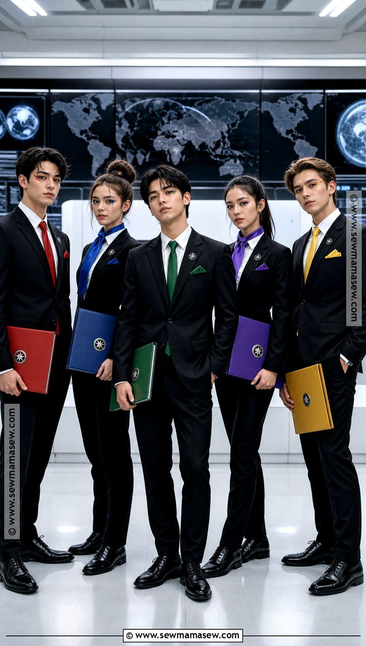 Color Coded Group Secret Agent Costume - 30 Secret Agent Costume Ideas