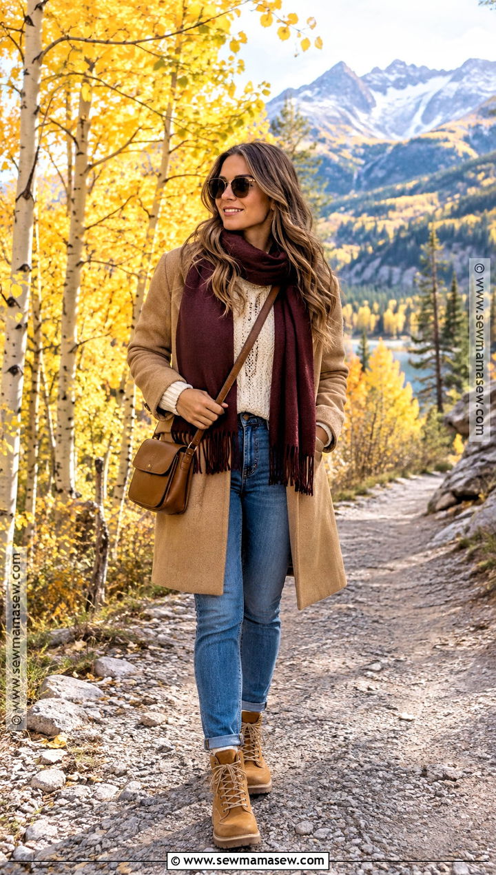 Colorado Fall Leaf Peeping Outfit With A Sweater - 15 colorado trip outfits fall