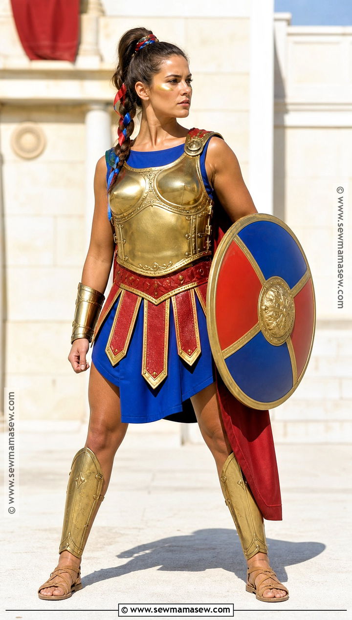 Colorful Arena Champion Gladiator Costume - 30 Gladiator Costume Ideas for Women