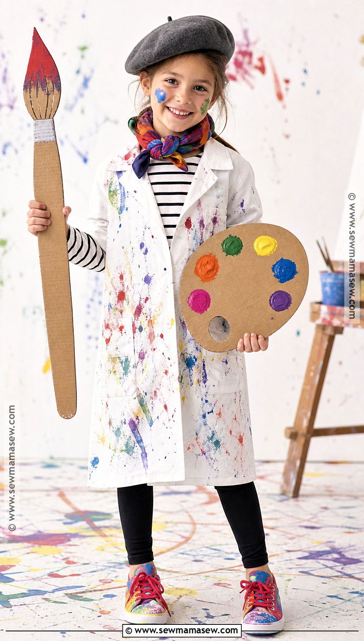 Colorful Artist Costume - 30 easy halloween costumes for kids