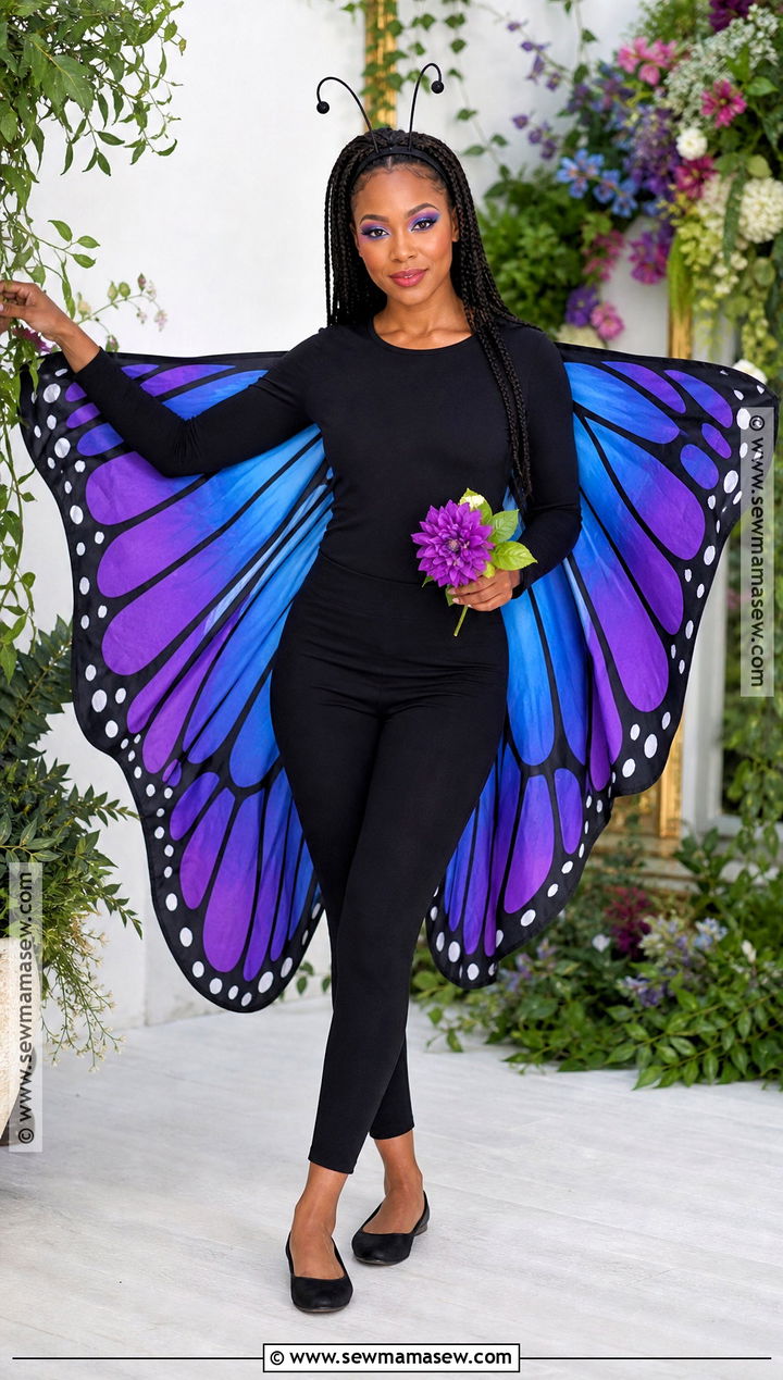 Colorful Butterfly Costume With Wings - 35 basic halloween costume ideas