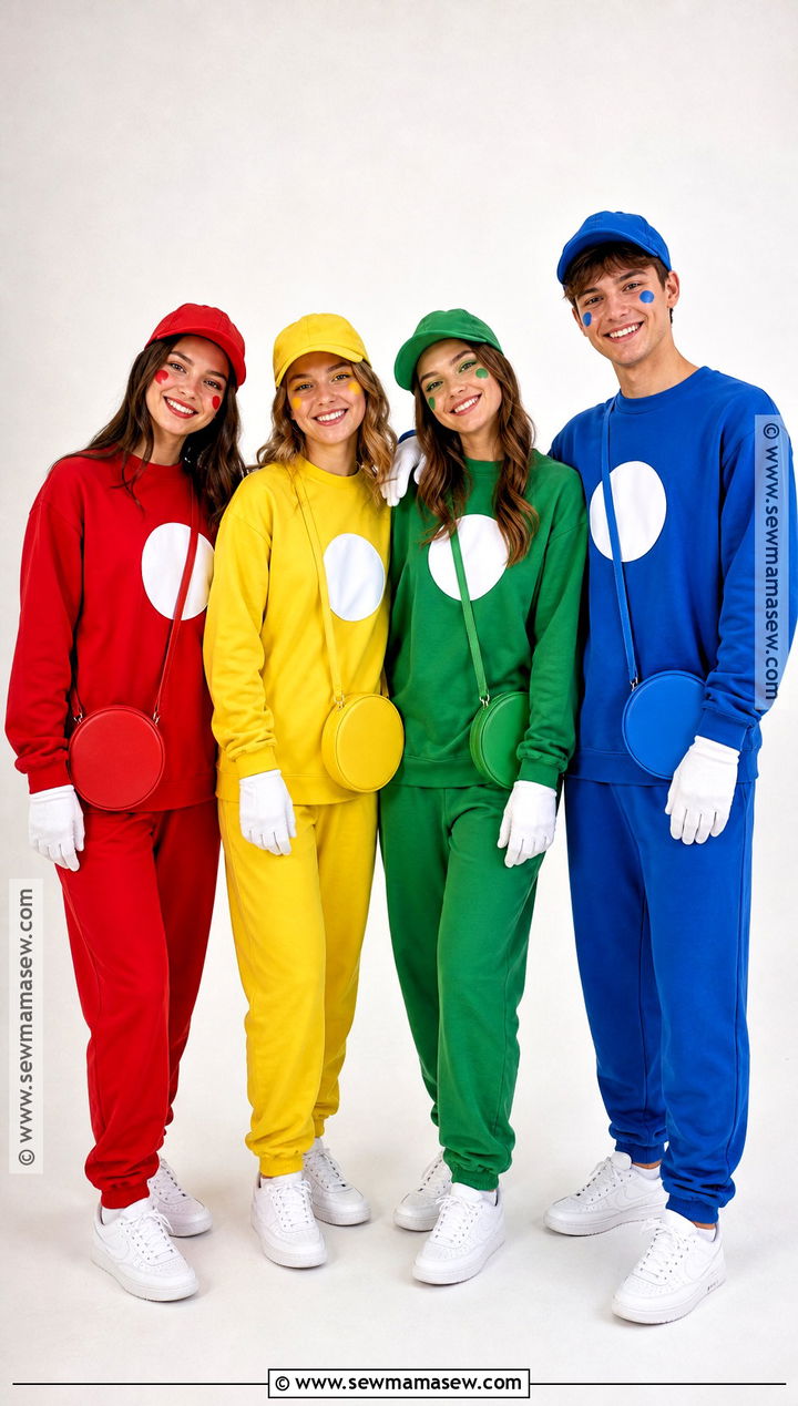 Colorful Candy Group Costume - 35 costumes for 4