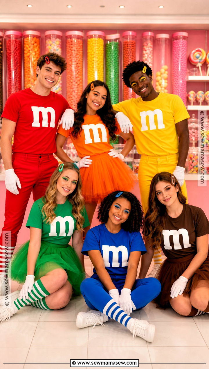 Colorful Candy Group Of Six Halloween Costume - 30 group of six halloween costume ideas