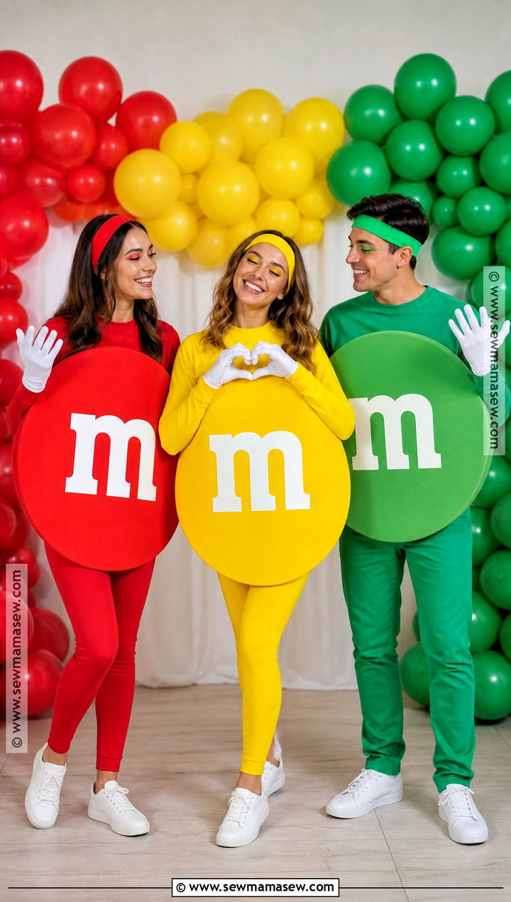 Colorful Candy Trio Costume - 30 easy trio costumes