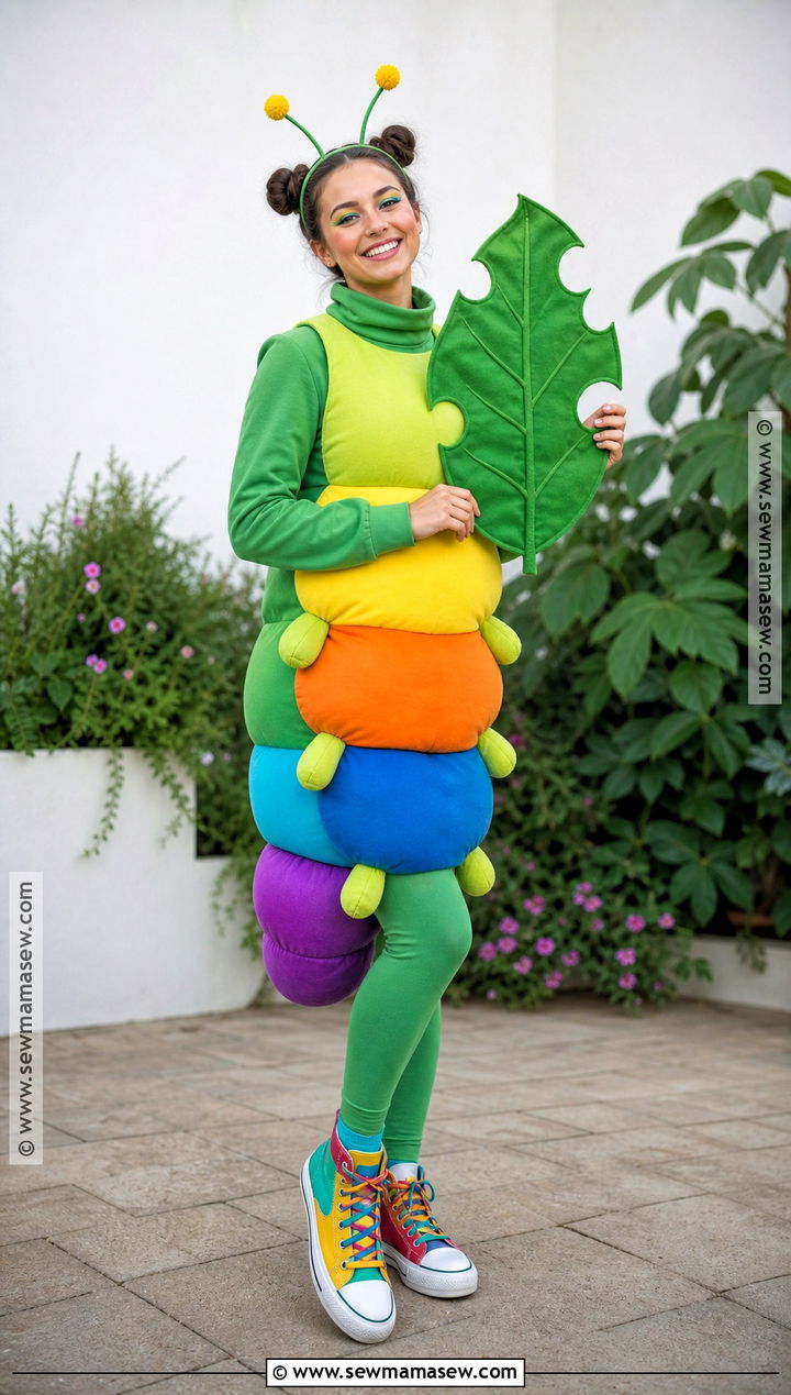 Colorful Caterpillar Costume - 35 bug halloween costume ideas