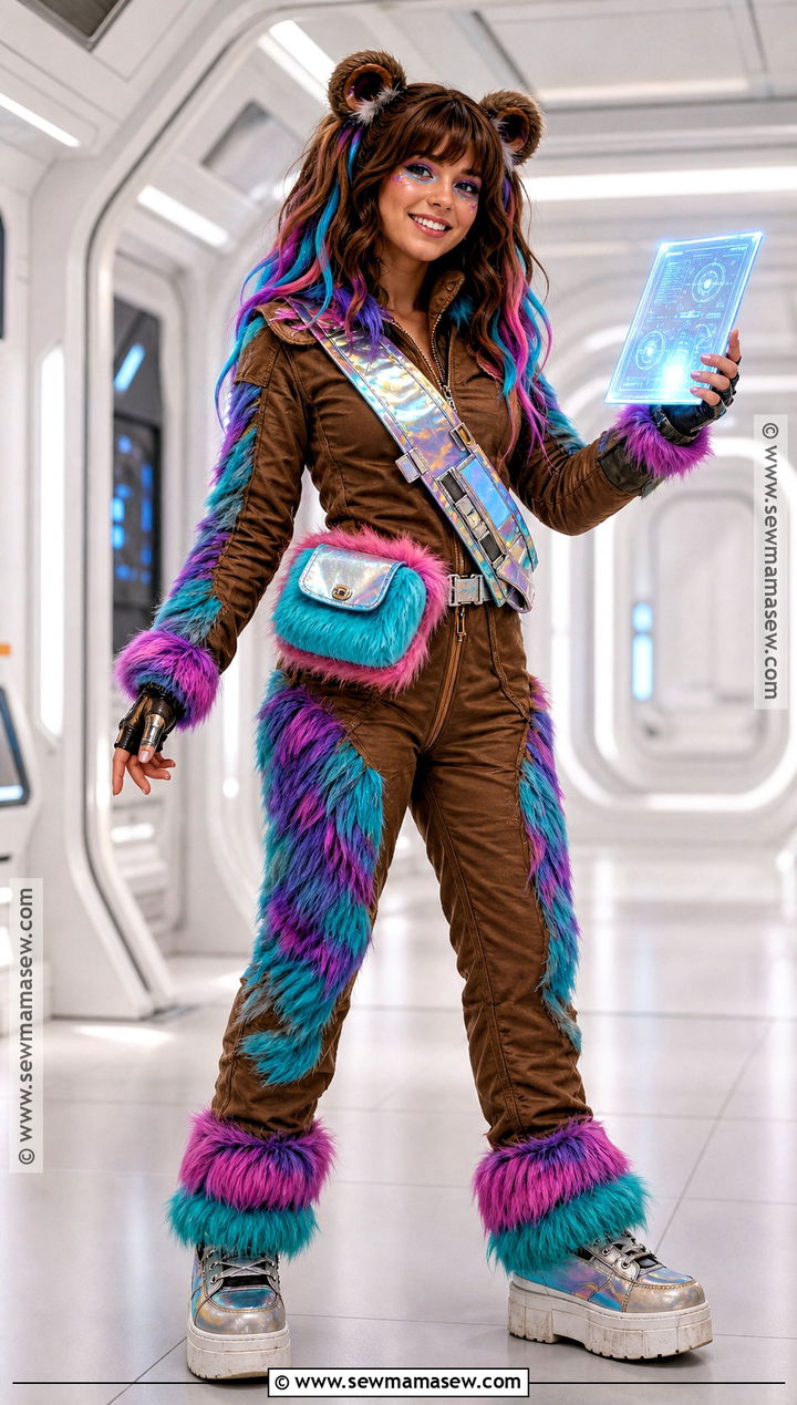 Colorful Chewbacca Costume With Rainbow Fur - 30 chewbacca costume ideas for women