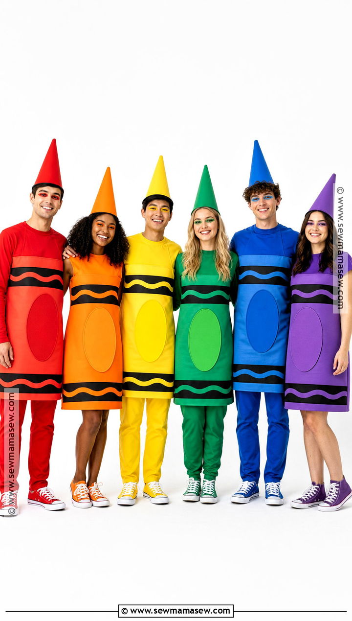 Colorful Crayon Group Costume - 45 costumes ideas