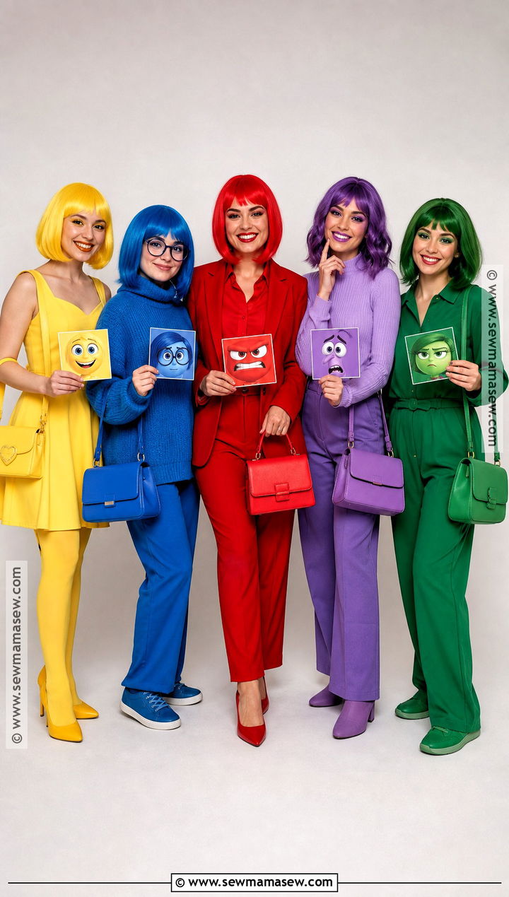 Colorful Emotion Group Costume - 45 costume party ideas
