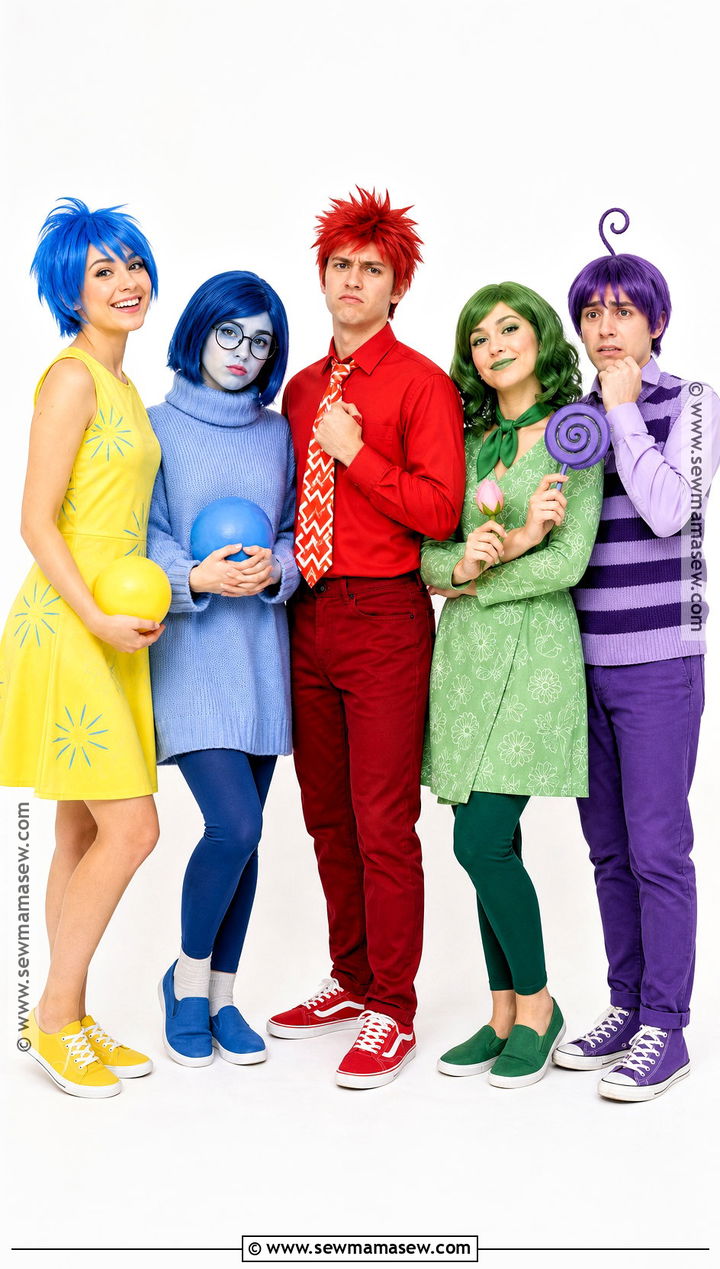 Colorful Emotions Group Costume - 40 good halloween costumes