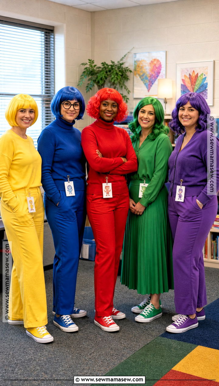 Colorful Emotions Staff Costume - 30 School Staff Halloween Costume Ideas