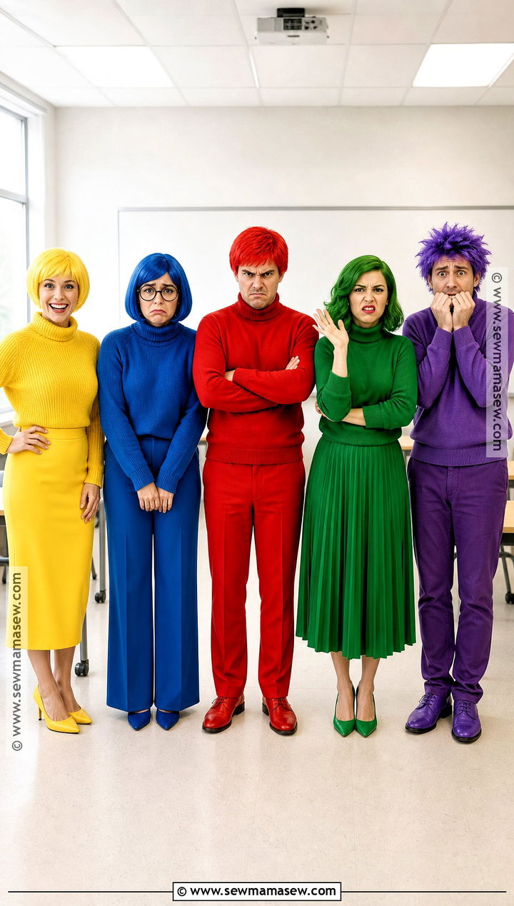 Colorful Emotions Teacher Group Costume - 30 teacher costumes for halloween