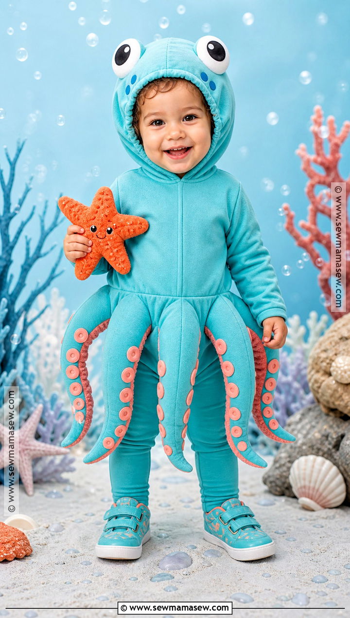 Colorful Octopus Toddler Costume - 45 toddler halloween costumes