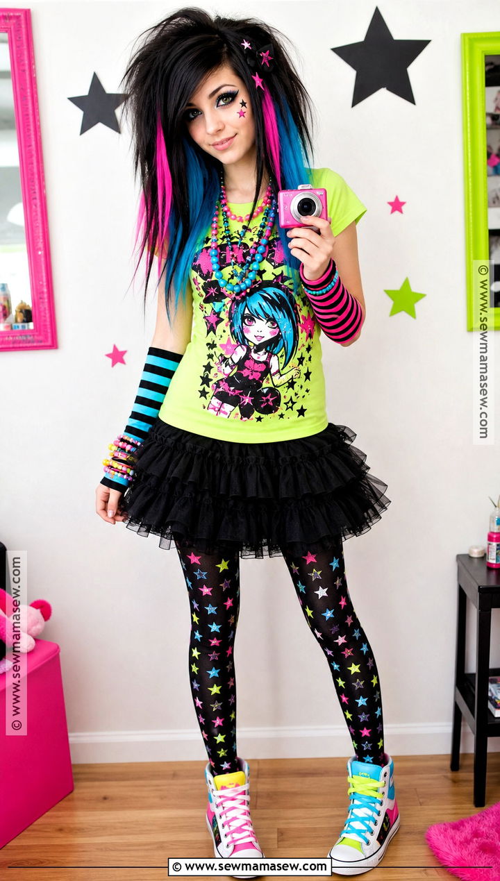 Colorful Scene Kid Costume - 35 alt halloween costume ideas